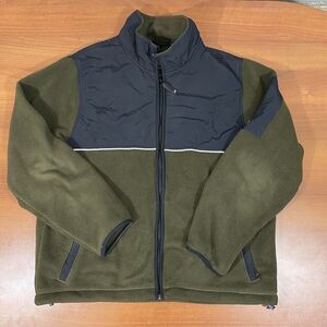 Eddie Bauer Fleece Jacket Men’s Size Large Hiking Outdoors Forest Green